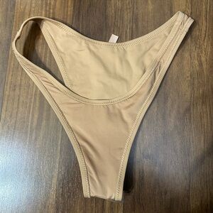 SKIMS Women's Cheeky Tanga Brief Nude/Sand Swim Wear Size S SW-Tan-0783